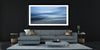 Blue Yonder, Blue Abstract Seascape ©Johann Montet, hanging on the wall of a modern upmarket apartment